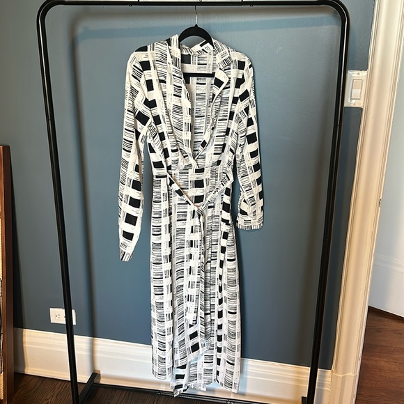 Topshop (US6) asymmetric printed midi dress - Picture 3 of 9